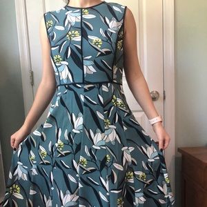 Ann Taylor Blue Floral Dress